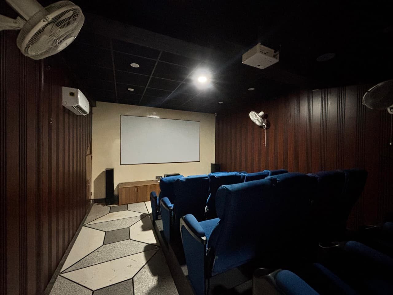 Home theatre with recliner seating